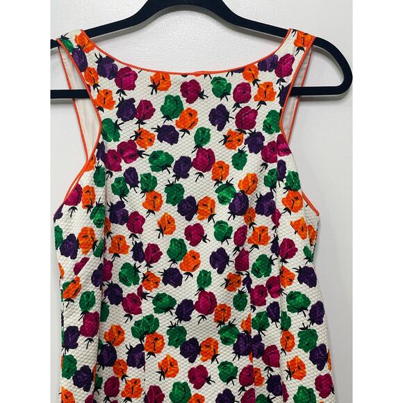 Chetta B Peter Noviello Sherrie Bloom Roundneck Tank Dress Multi Women's Size 10 - Picture 3 of 11